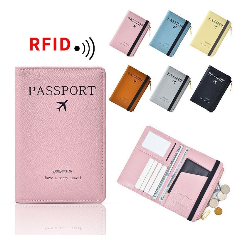 ซิปรูดบัตรป้องกันการโจรกรรม RFID พร้อมแพ็คเกจเอกสาร visa, ที่ใส่หนังสือเดินทางสําหรับเดินทางมัลติฟังก์ชั่นความจุขนาดใหญ่