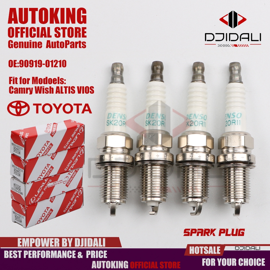 หัวเทียน DENSO IRIDIUM TOYOT A SK20R11 PART NO 90919-01210 (Camry Wish ALTIS VIOS Yaris) 4 ชิ้น