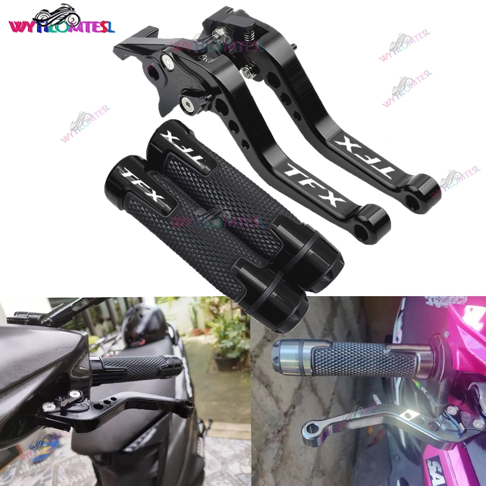 สําหรับ YAMAHA tfx150 tfx150 รถจักรยานยนต์ CNC อลูมิเนียมสั้นคลัทช์เบรคแบบปรับได้ Handle Hand Grips 