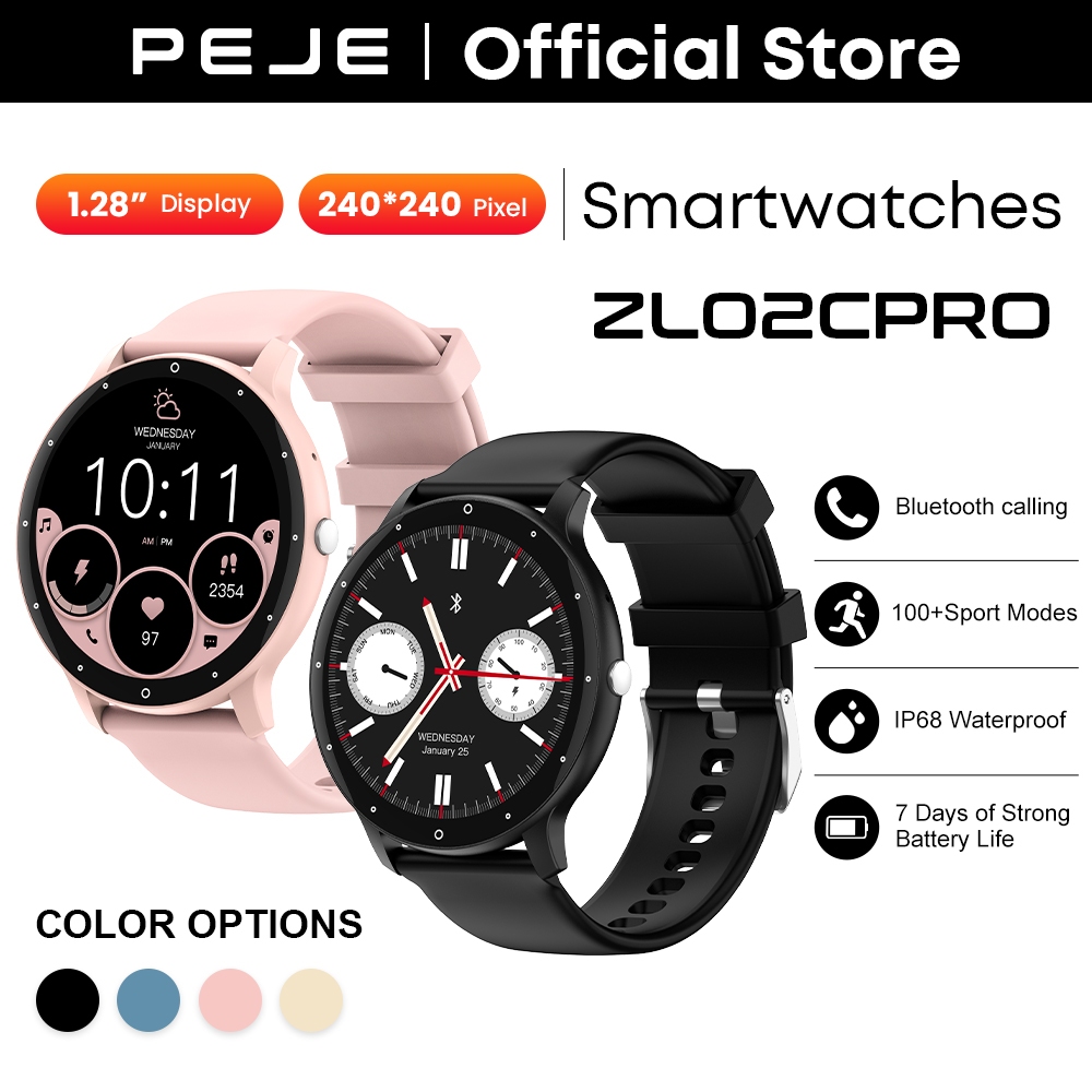 Peje ZL02CPRO Mens Smartwatch Weather & Music Control Voice Assistant Fitness Tracker