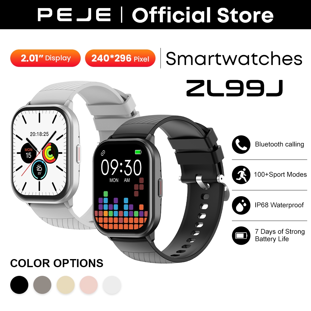 [Peje ZL99J]Smartwatch กันน้ํา IP68 ไร้สาย 5.2 นาฬิกาปลุกชาร์จแม่เหล็ก