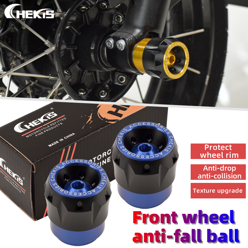 Chekis สําหรับ YAMAHA NMAX155 TURBO TECH MAX NEO ดัดแปลงล้อหน้า Anti-drop ball Anti-collision bracket อุปกรณ์ตกแต่ง NMAX 125 155 160 2026