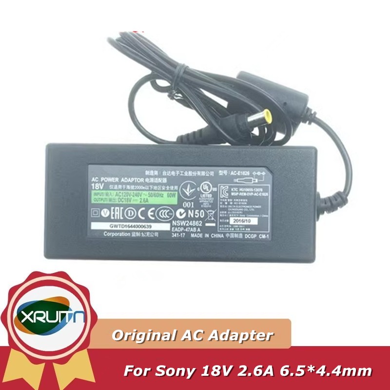 18V 2.6A Power Adapter Charger สําหรับอะแดปเตอร์ลําโพง Sony AC-E1826L SA-32SE1 VW117XC W218JC W217JC