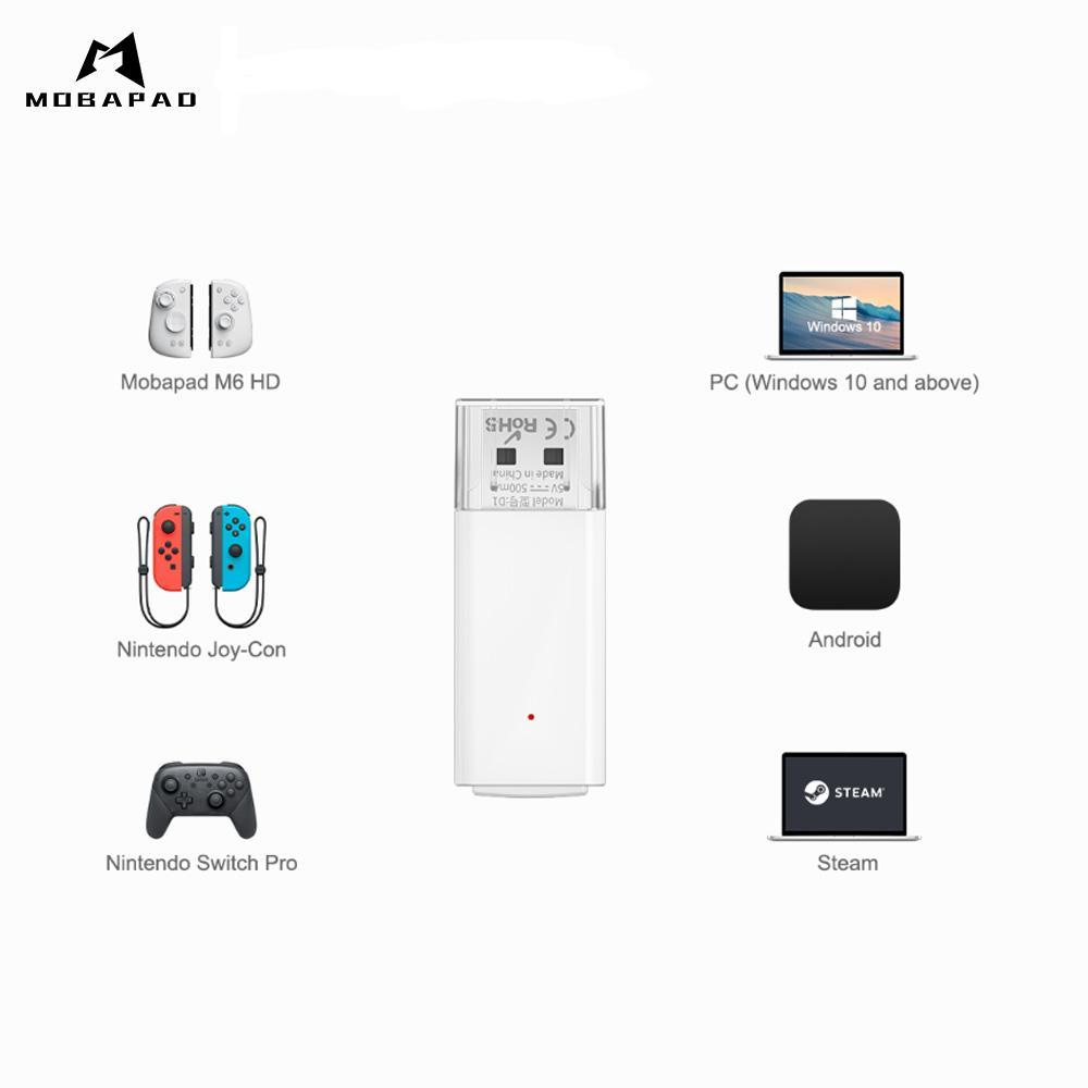 Mobapad D1 2 in 1 Dongle อะแดปเตอร์ไร้สาย M6 Controller two-in-one Grip Receiver สําหรับ Nintendo Sw
