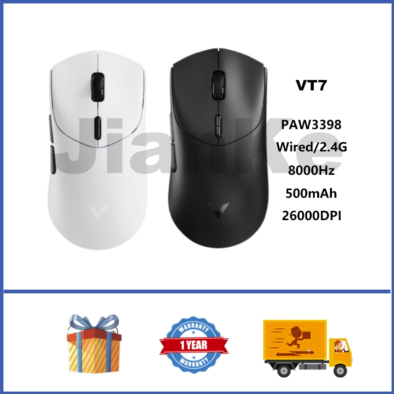 Rapoo VT7 เมาส์ไร้สาย PAW3398 เมาส์สําหรับเล่นเกมสองโหมดน้ําหนักเบา