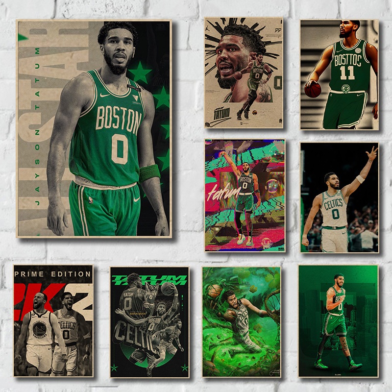 โปสเตอร์กระดาษคราฟท์ธีม Jayson Tatum: ปลุกความทรงจําที่หลงใหลของสวน TD