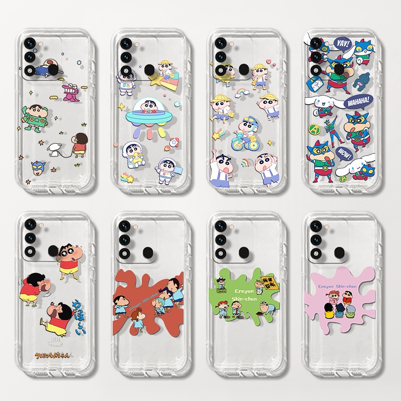 เคสสําหรับ TECNO Spark Go 2020 2022 2023 8 8C 8P 8T 7 7P 7T 6 PRO Shin-chan TPU Matte Case Soft Cove
