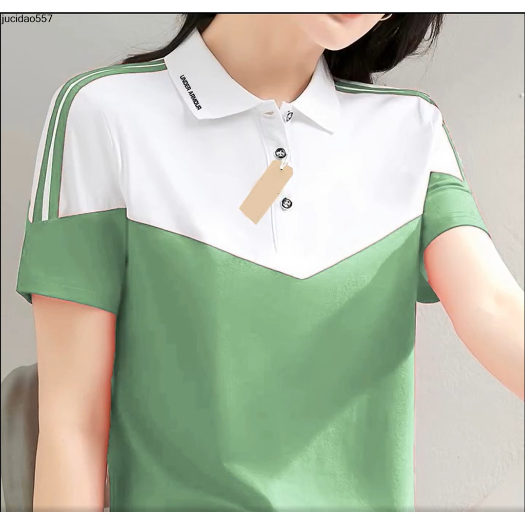 เสื้อโปโล เรียบง่าย หลายสี แฟชั่นสไตล์เกาหลี สําหรับผู้หญิง และผู้ชาย Q7398