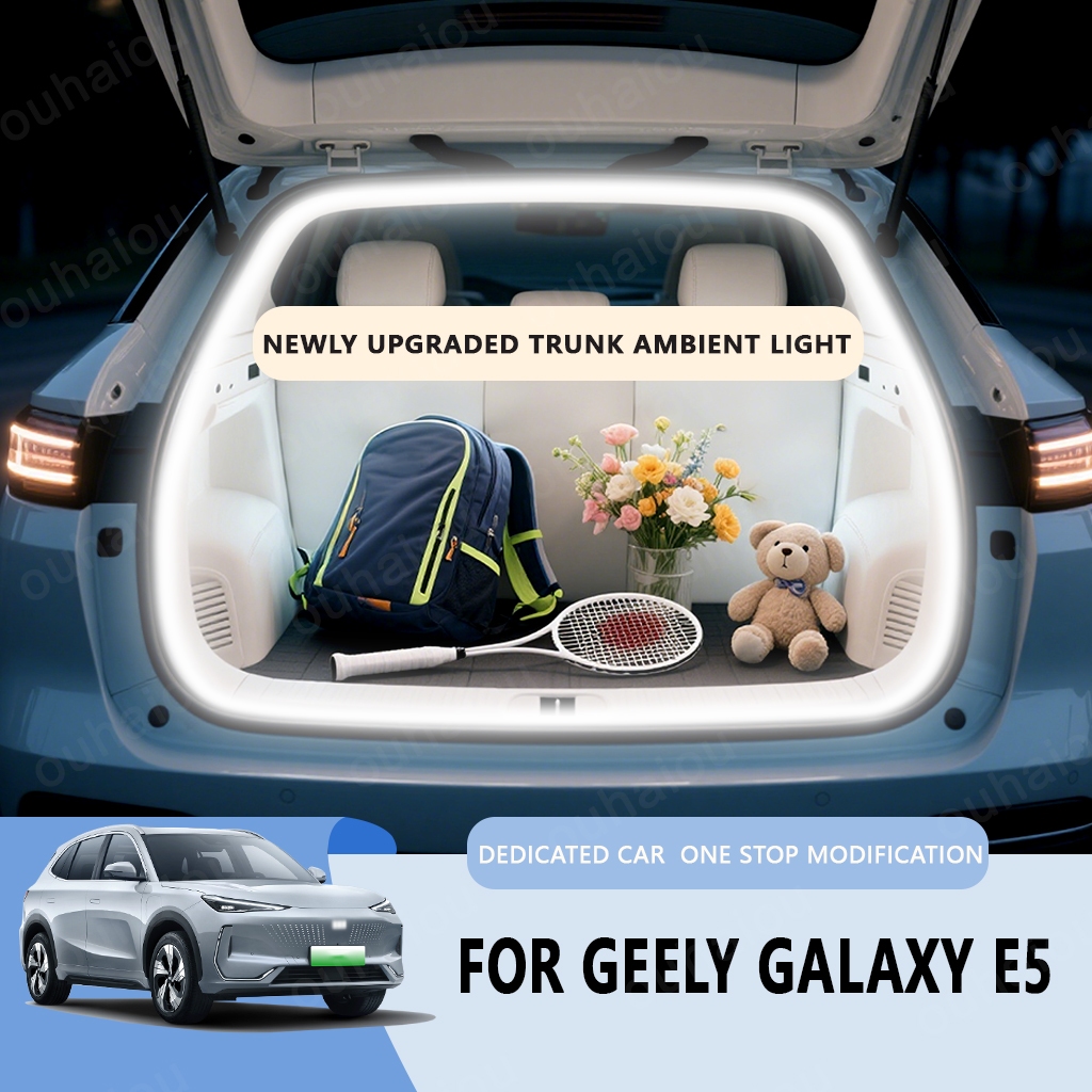 ด้านหลัง LED Light Bar แถบ Trunk ภายในโคมไฟตกแต่ง Strip Fit สําหรับ GEELY GALAXY E5