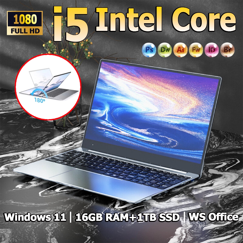 Intel core i5 แล็ปท็อป 14 นิ้วใหม่ 8G + 128G หน้าจอ HD, อุปกรณ์เสริมฟรี + รับประกัน 2 ปี + ซอฟต์แวร์สํานักงาน