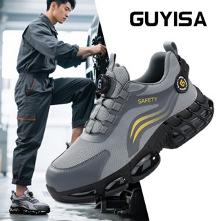 GIIYISA รองเท้านิรภัย kasut kerja lelaki หัวเหล็กรองเท้าทําง…