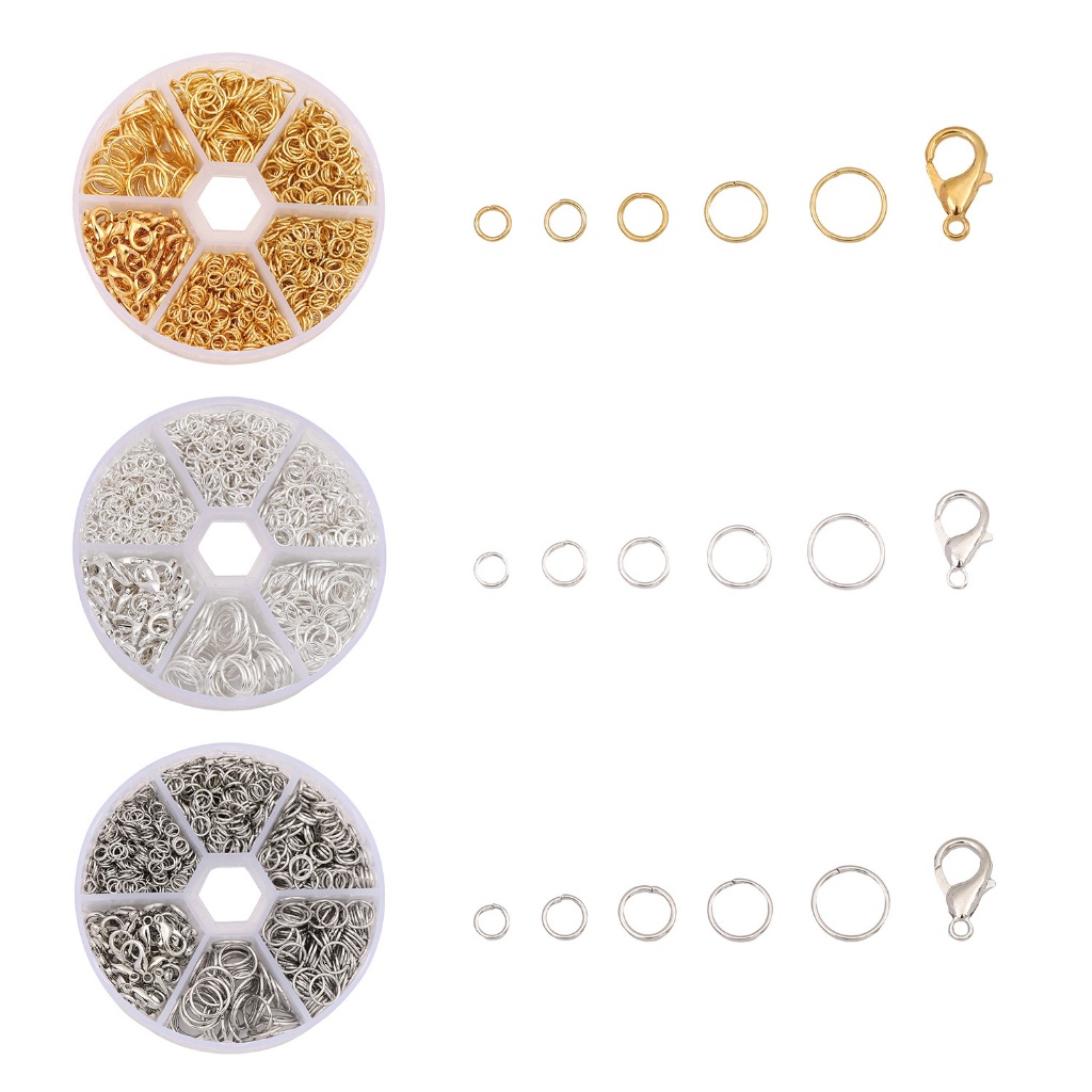 แหวนเดี่ยว+เข็มกลัด+แหวนแหวนชุดกล่องอุปกรณ์เครื่องมือแพคเกจรวมกันทําเองทําเครื่องประดับทํามือ - รูปที่ 2