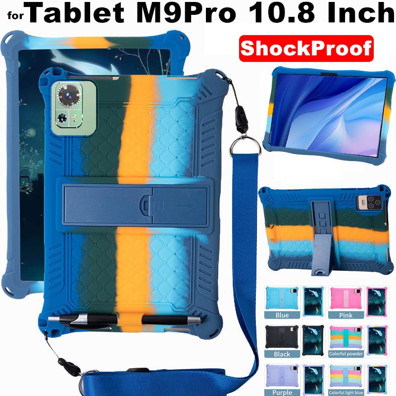 for Tablet Galaxy Tab M9pro M9 Pro 10.8 Inch Android Tablet PC Soft Shockproof Solid Color Back Stan
