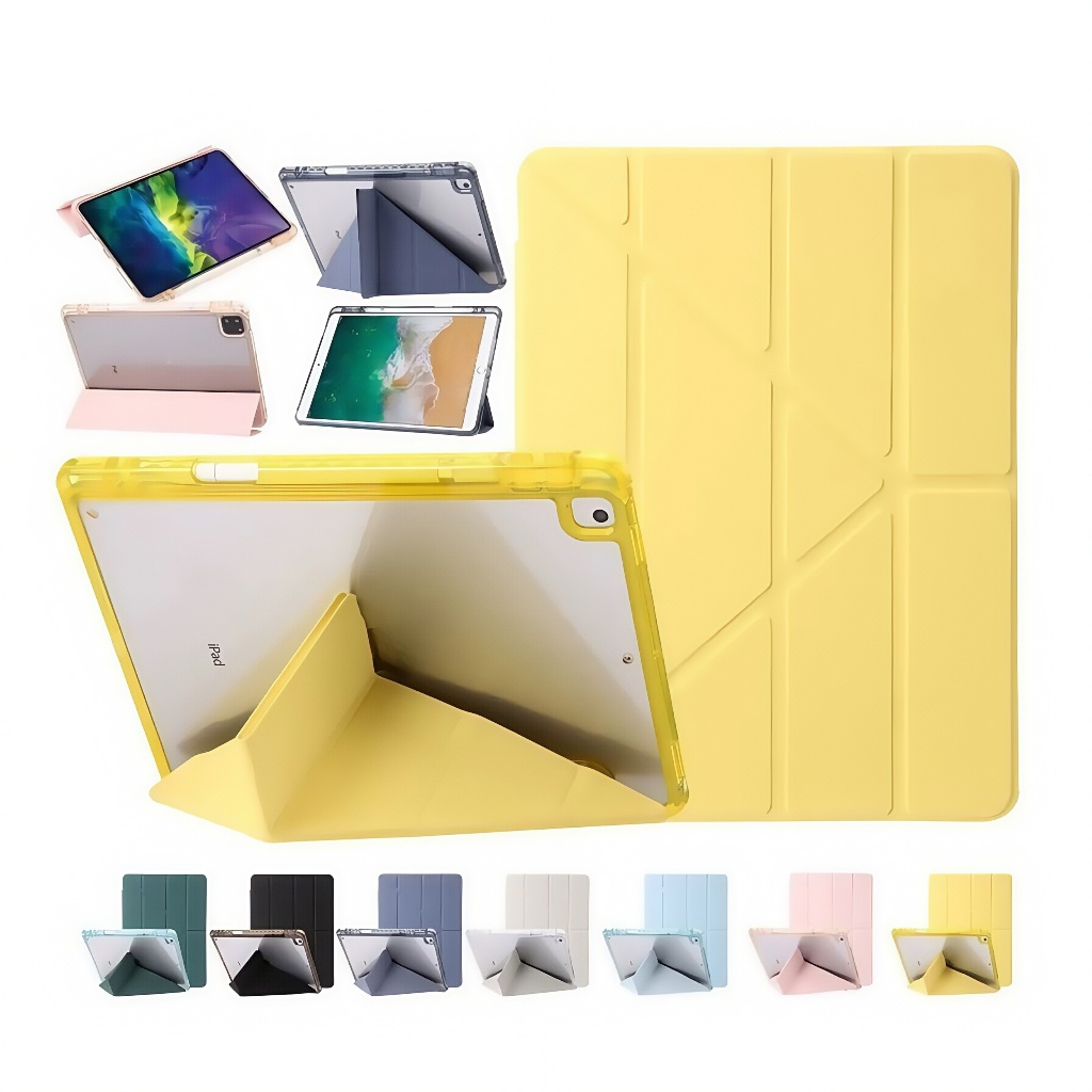 สําหรับ iPad Air 5 Air 11 A16 11th M3 iPad Pro 11 12.9 13 10th 10.9 10.2 9th 8th 7th 6th 5th 9.7 Mini 7 6 กรณีสมาร์ทพร้อมผู้ถือปากกา