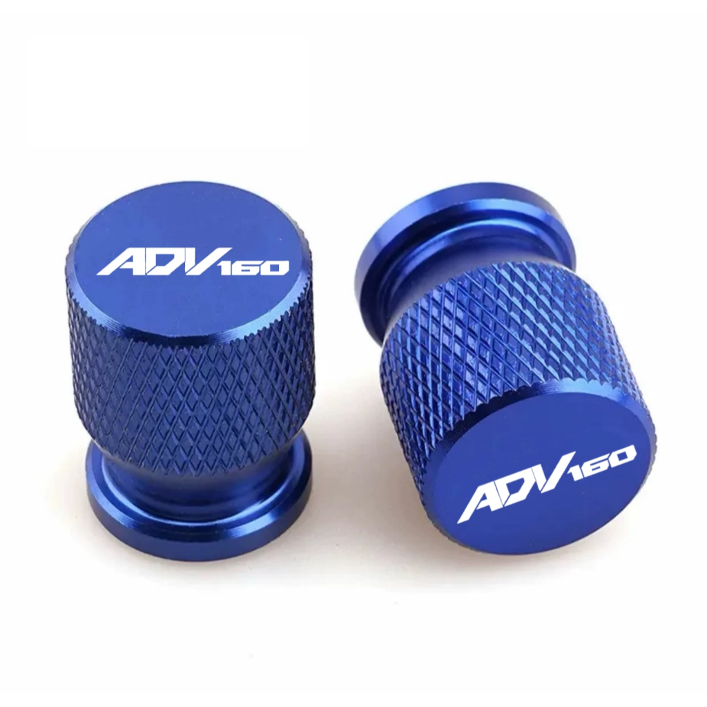2 ชิ้น CNC อลูมิเนียมยางรถจักรยานยนต์วาล์วหมวกโลโก้ที่กําหนดเอง-Honda ADV 160