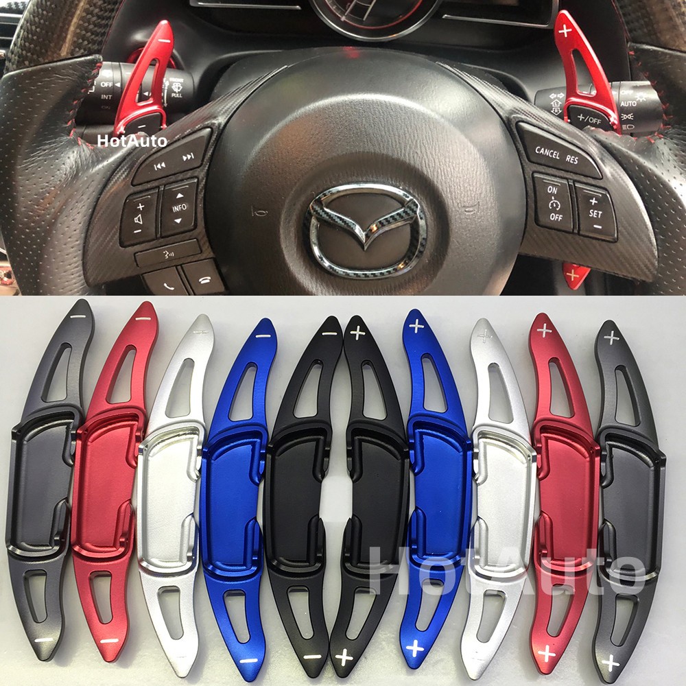 พวงมาลัยอลูมิเนียมคันเกียร์ (Paddle Shift) Mazda 2 3 6 CX-3 CX-5 CX-8 BM GJ Mazda2 Mazda3 Mazda6 CX3