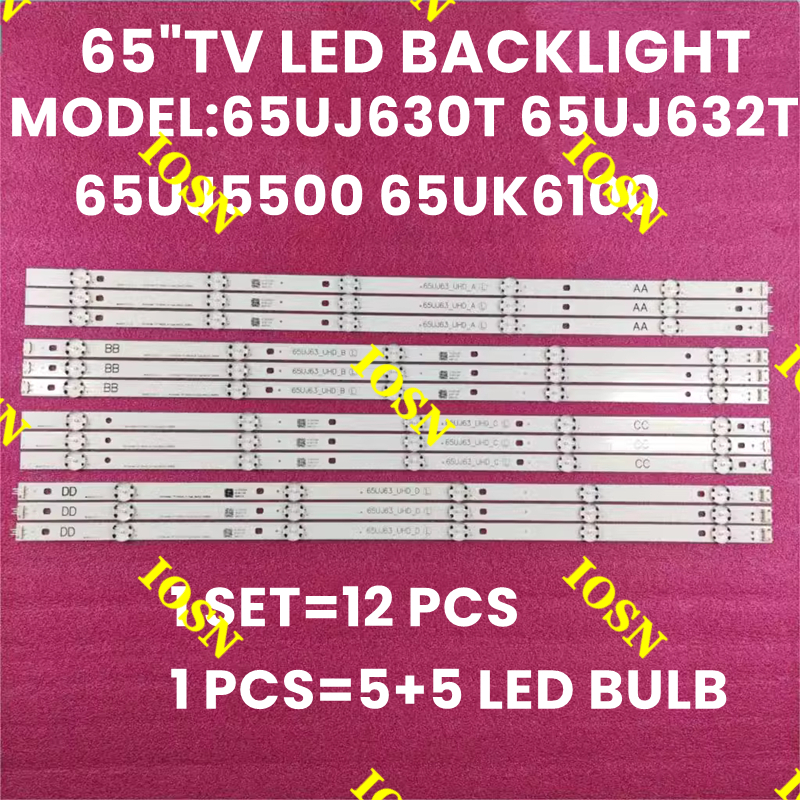 ใหม่ 1 ชุด 65 "TV LED BACKLIGHT 65UJ630T 65UJ632T 65UJ630 65UJ632 65UJ634V 65UJ6300 65UJ630V 65UJ550