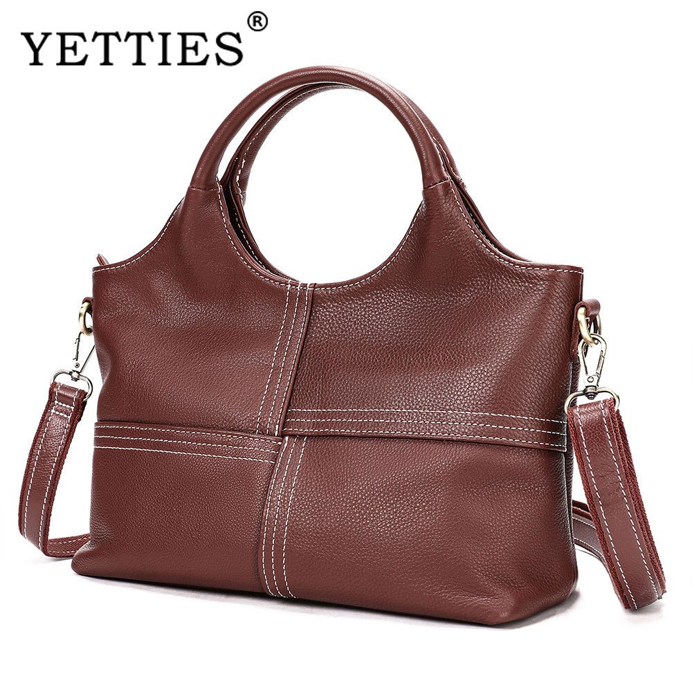 YETTIES กระเป๋าสะพายข้างแฟชั่น กระเป๋าถือทรงเรียบง่าย หนัง ของขวัญสำหรับผู้หญิง