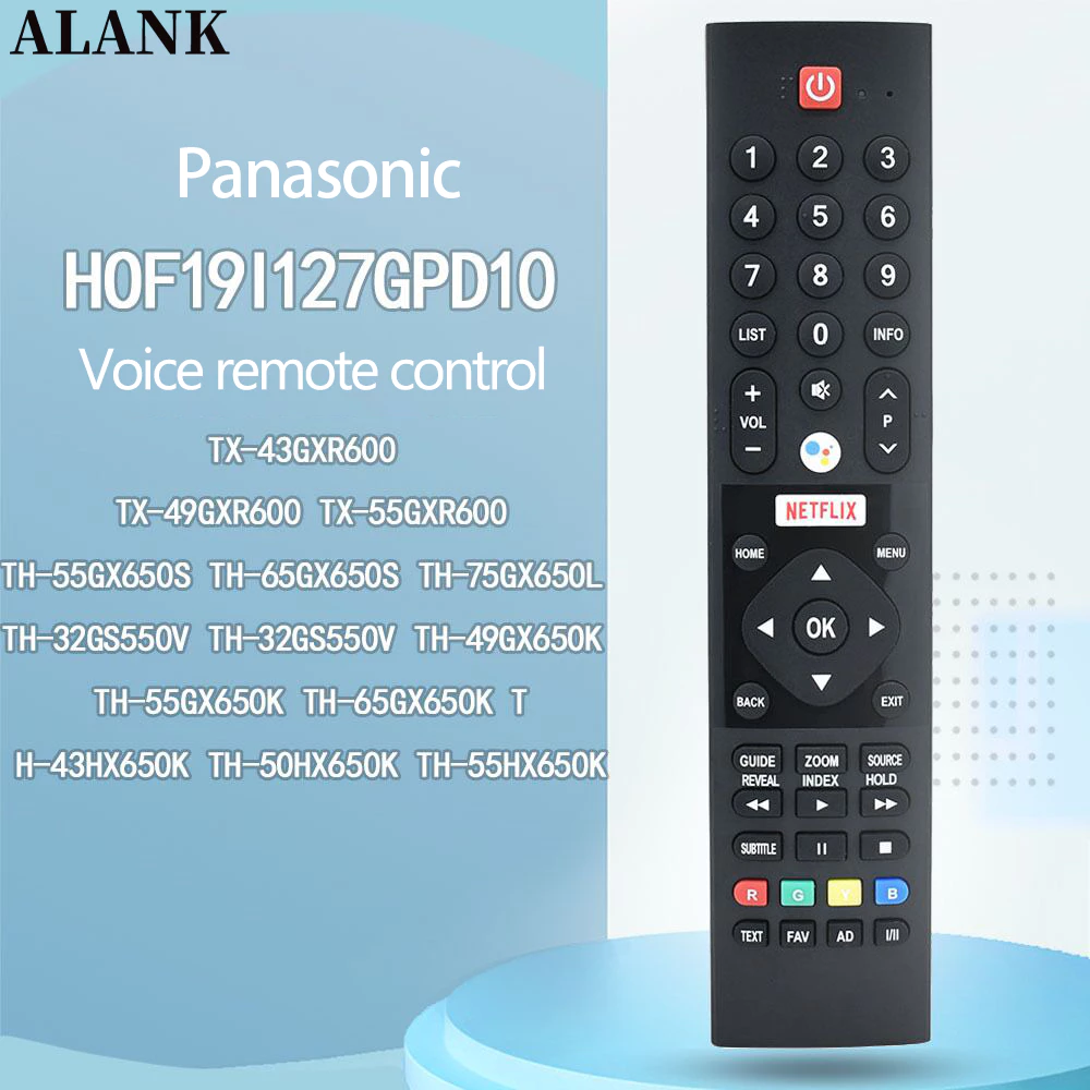 ALANK รีโมทคอนโทรลเสียงของแท้ Panasonic LCD สมาร์ททีวี NETFLIX 536j-269002-w010