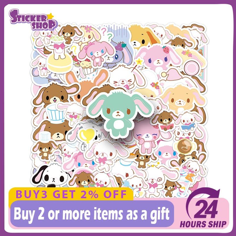 50 ชิ้นน่ารัก Sugarbunnies สติกเกอร์ Kawaii Sanrio อะนิเมะ Graffiti Decal โทรศัพท์แล็ปท็อป DIY สติกเกอร์