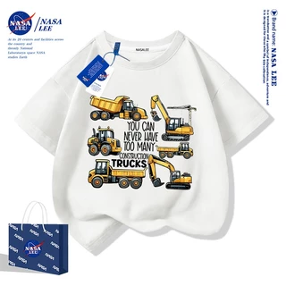 เสื้อยืดเด็ก NASA ผ้าฝ้ายนุ่ม ไซส์ใหญ่ ลายรถบรรทุกสุดเท่ ระบายอากาศดี ส่งด่วน 2 วัน