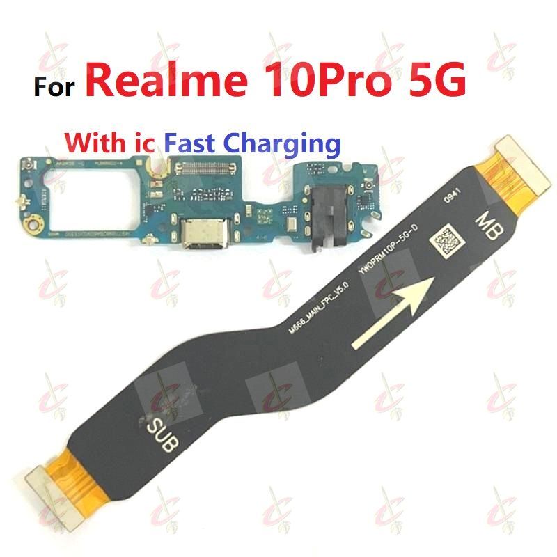 แพรตูดชาร์จ ตูดชาร์จ (Charging board) สายชาร์จ สําหรับ Realme 10 Pro 5G แพรต่อบอร์ด (Board Flex) สายแพร RMX3663 RMX3660 RMX3661