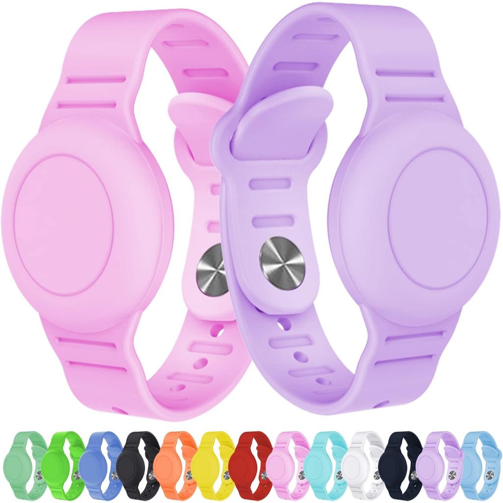 IP68 สายรัดข้อมือ Airtag กันน้ําเข้ากันได้กับ Airtag,สร้อยข้อมือ Airtag ปรับแบบนุ่ม,สายนาฬิกา Airtag