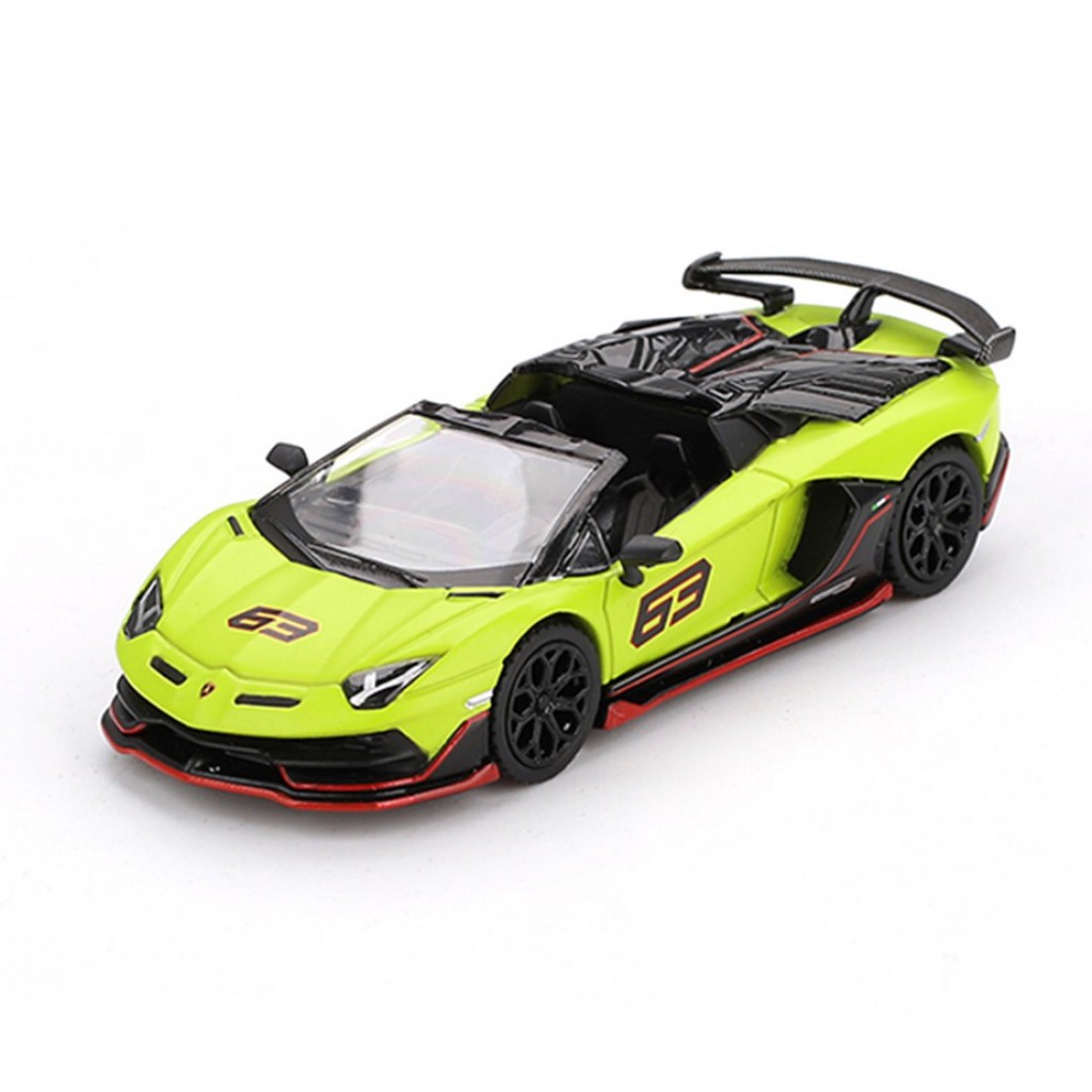 Mini GT MGT00887 887 1/64 Lamborghini Aventador SVJ 63 Roadster Verde Shock LHD RHD Diecast Scale รถ