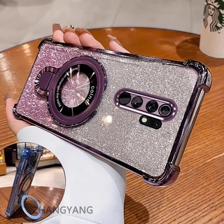 เคสโทรศัพท์สําหรับOPPO A5 2020 A9 2020 แฟลชElectroplatedเคสโทรศัพท์ความงามผู้ถือโทรศัพท์ออกแบบใหม่ซิลิโคนTPU anti drop soft shell