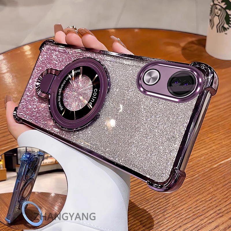 เคสโทรศัพท์สําหรับVivo V50 5GแฟลชElectroplatedเคสโทรศัพท์ความงามผู้ถือโทรศัพท์ออกแบบใหม่ซิลิโคนTPU anti drop soft shell