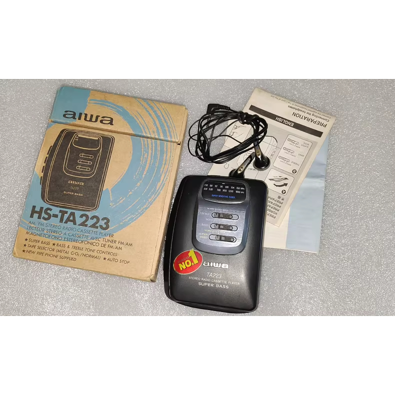 เครื่องเล่นเทป Aiwa TA223 (วินเทจ) - วิทยุ+เทปใช้งานได้