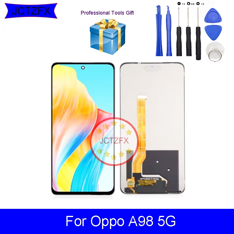 หน้าจอสัมผัส LCD สําหรับชิ้นส่วนทดแทน LCD ด้านหน้า Oppo A98 5G