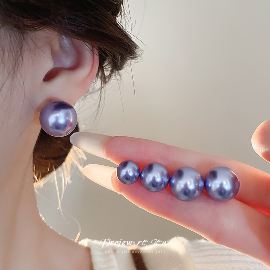 DREJEW 925 เข็มเงินฝรั่งเศสย้อนยุคเรขาคณิตต่างหูมุกพร็อพต่างหูแฟชั่นเฉพาะแสงหรูหราสไตล์วังต่างหูระดับไฮเอนด์แพ้ง่าย - รูปที่ 4