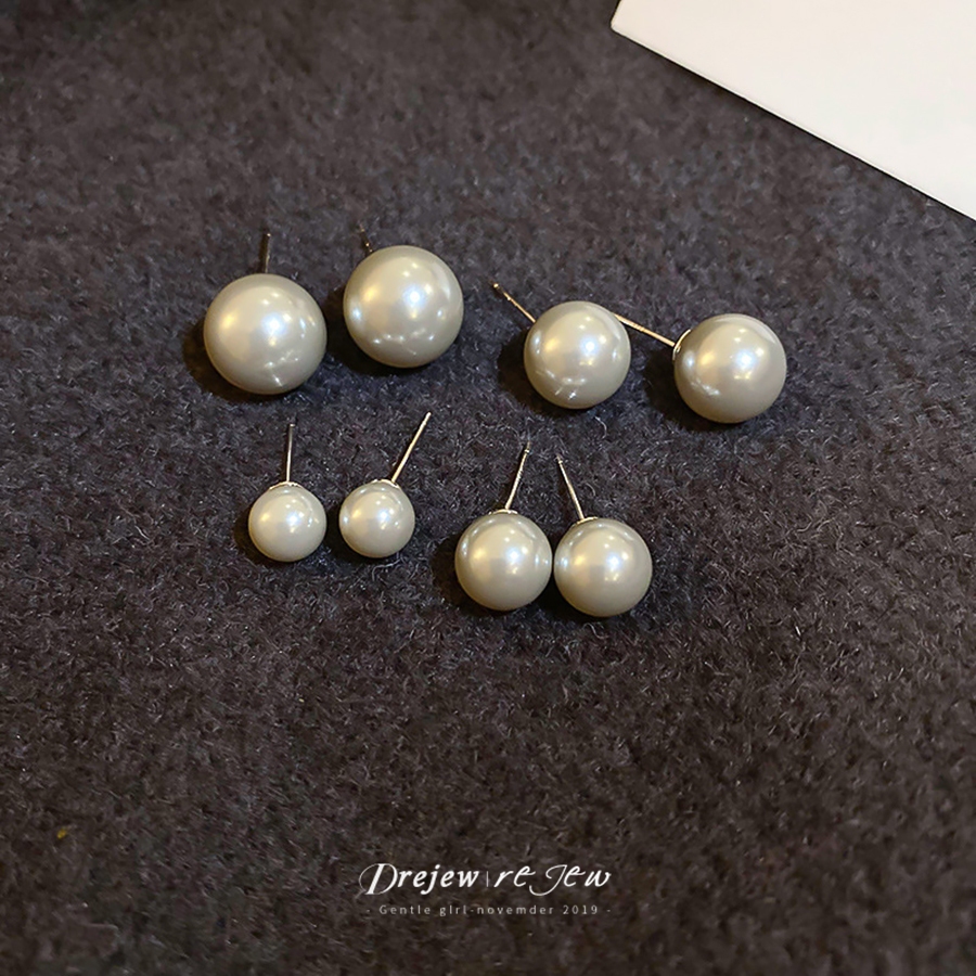 DREJEW 925 เข็มเงินฝรั่งเศสย้อนยุคเรขาคณิตต่างหูมุกพร็อพต่างหูแฟชั่นเฉพาะแสงหรูหราสไตล์วังต่างหูระดับไฮเอนด์แพ้ง่าย - รูปที่ 3