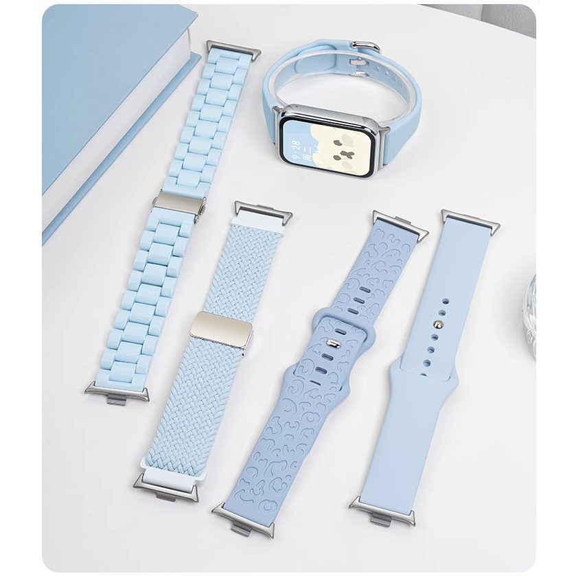 Fresh Blue Watch Strap for Huawei watch Fit 4 สาย Huawei watch Fit 4 pro สาย Huawei Watch Fit 3 สาย 