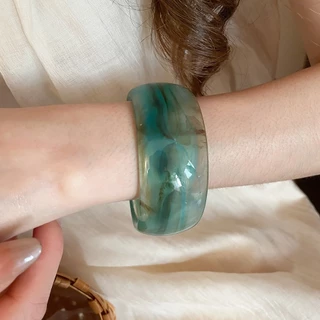 [Jewbeauty]สร้อยข้อมือเคลือบเงาอะคริลิครอยเปื้อนแฟชั่นย้อนยุคสร้อยข้อมืออเนกประสงค์ส่วนบุคคลอารมณ์อุปกรณ์เสริมมือ