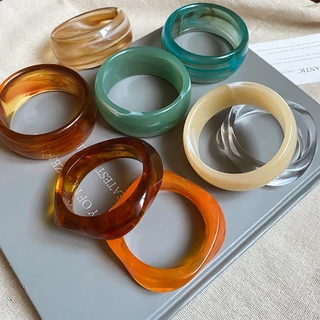 [Jewbeauty]สร้อยข้อมือเคลือบเงาอะคริลิครอยเปื้อนแฟชั่นย้อนยุคสร้อยข้อมืออเนกประสงค์ส่วนบุคคลอารมณ์อุปกรณ์เสริมมือ