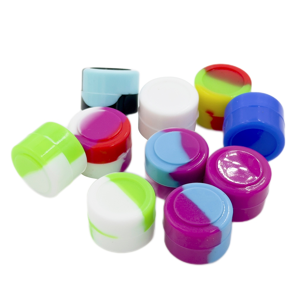 10PCS ซิลิโคนคอนเทนเนอร์ 2ML 3ML 5ML 7ML Jar รูปที่ 3