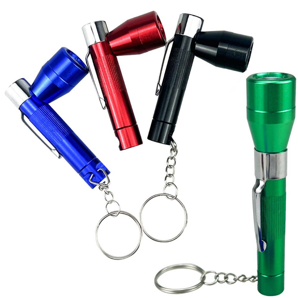 ท่อขนาดกะทัดรัดแบบพกพาที่ถอดออกได้หลอดโลหะไฟฉายพวงกุญแจของเล่นผู้ชายของขวัญวันหยุด