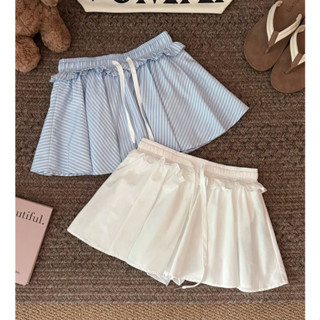 ฤดูร้อนใหม่เอวสูงลูกไม้ผู้หญิงจีบกระโปรงสั้น 250414