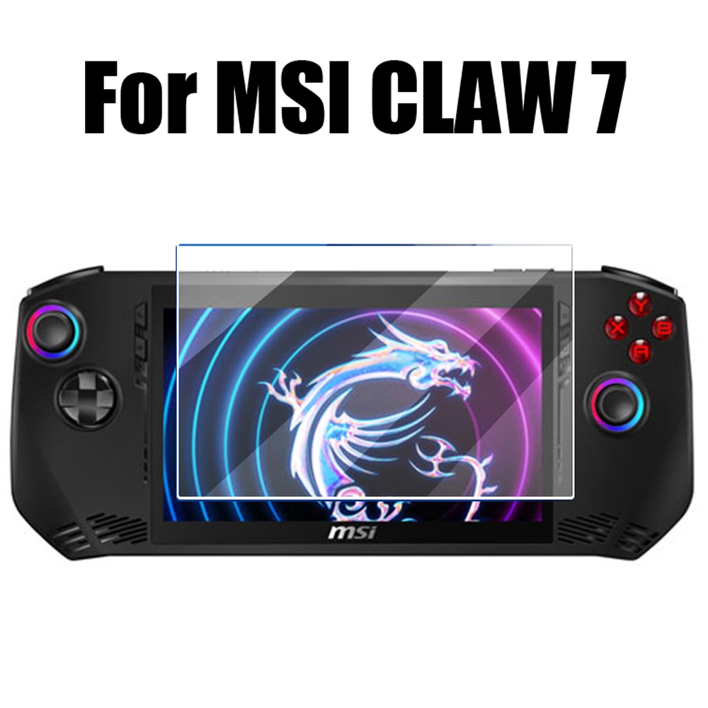 ป้องกันหน้าจอสําหรับ MSI Claw 7 HD Clear 9H-HHardness กระจกนิรภัย Anti-Scratch Ultra Thin ติดตั้งง่า