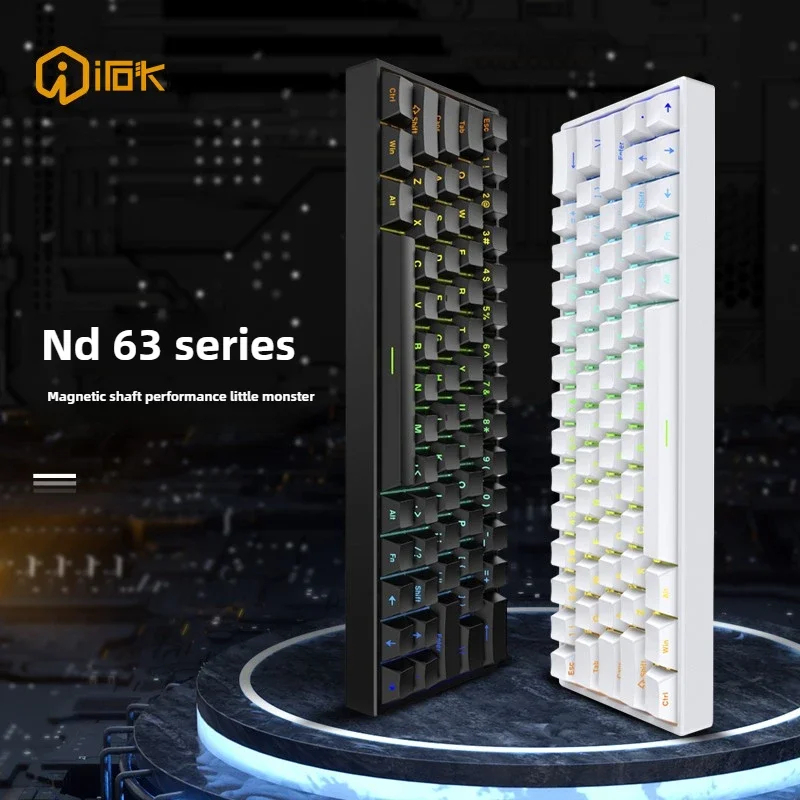 ไอโรก | ND63PRO | คีย์บอร์ดแม่เหล็ก | เกม RGB แบบ Hot-Swappable | ทริกเจอร์อย่างรวดเร็ว | SOCD 0.02 