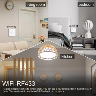 TUYA Smart Switch สวิตช์ไฟ WIFI TUYA Smart Life 1/2/3/4 แก๊งค์ ทำงานร่วมกับ Alexa Google Home