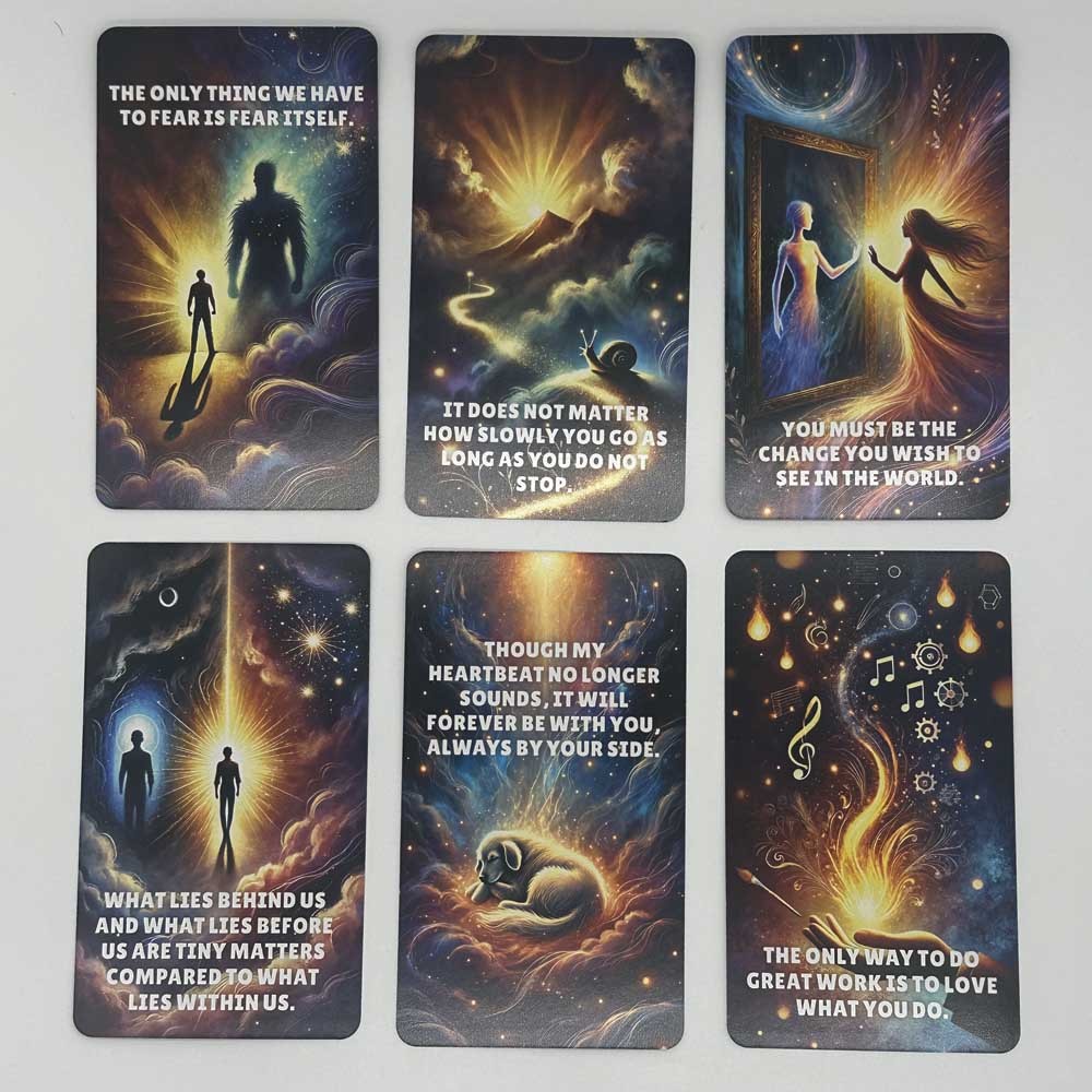 54 การ์ดสํารับการ์ดคําแนะนําของสวรรค์ Oracle Love Dose Not Disappear With Death Card Games 12x7 ซม. - รูปที่ 3