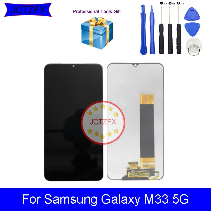 หน้าจอสัมผัส LCD สําหรับ Samsung Galaxy M33 5G M336B M336B/DS M336BU M336K ด้านหน้า LCD อะไหล่