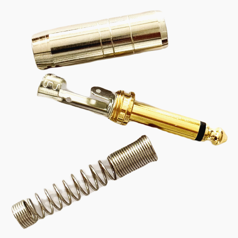 6 . 35 มม. 1/4 male plug jack 3 pole mono อุปกรณ์ปลั๊กเสียบเชื่อมต่อเสียงหูฟังพร้อมสปริง