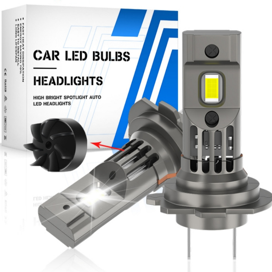 2PCS H7 LED HeadLights 16000LM พร้อมพัดลมไฟหน้ารถหลอดไฟ 6000K แสงสีขาว DRL Runing ไฟไฟหน้า 44W 12V S