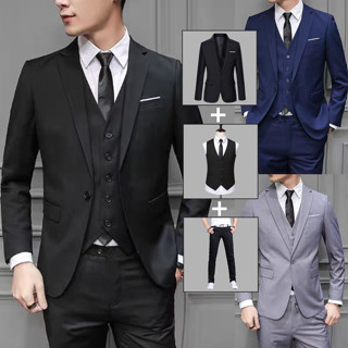 เสื้อแจ็กเก็ตสูทสำหรับผู้ชายชุดทางการสำหรับธุรกิจชุดสูทแบบปล…