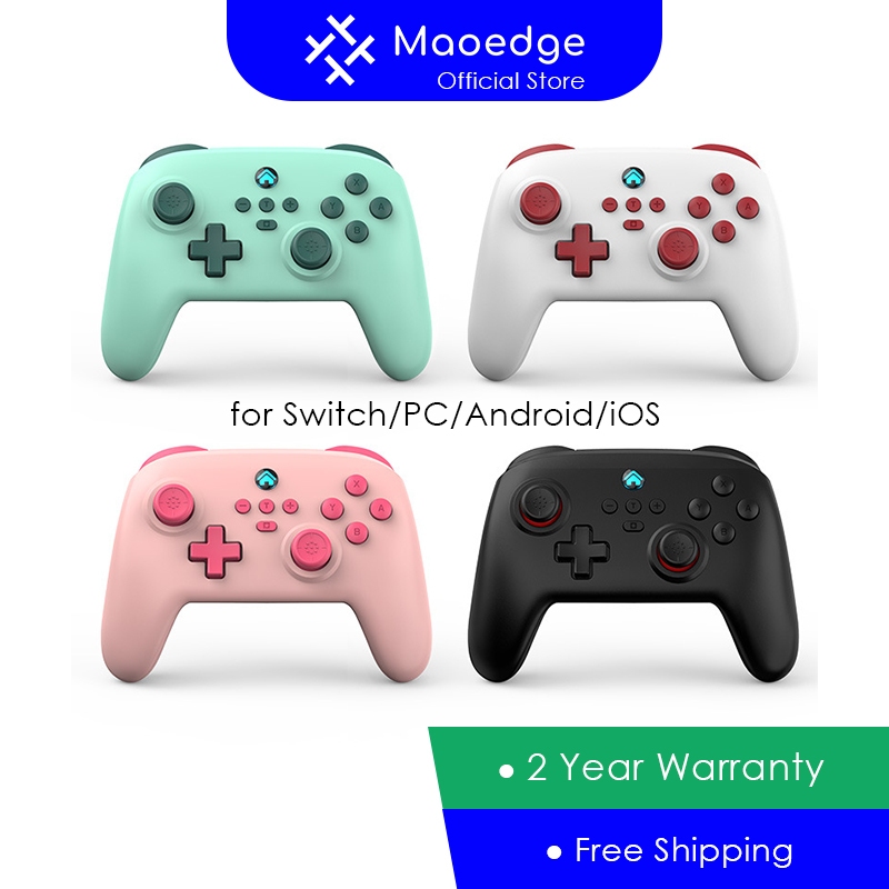 Maoedge Hall จอยสติ๊กคอนโทรลเลอร์เกมไร้สายเกมแพดบลูทูธสําหรับ Nintendo Switch PC Android iOS Controller
