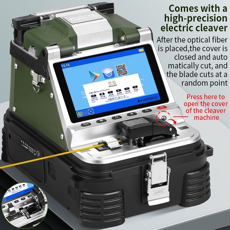 COMPTYCO AI-30 AUTOMATIC OPTICAL FIBER FUSION SPLICER PORTABLE HOMMIZATION FTTH SM MM 6MOTORS FUSION